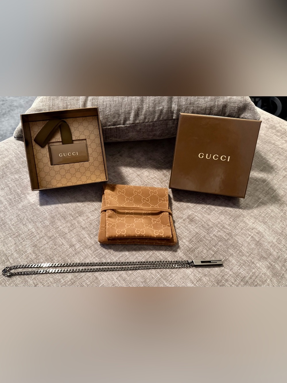 Authentic Gucci “G” Men’s Necklace